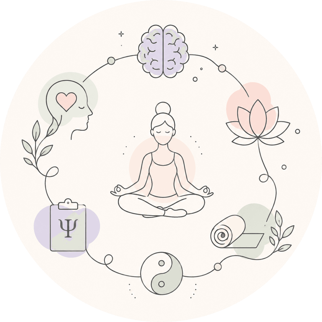 Mindfulness and Mental Wellness Illustration