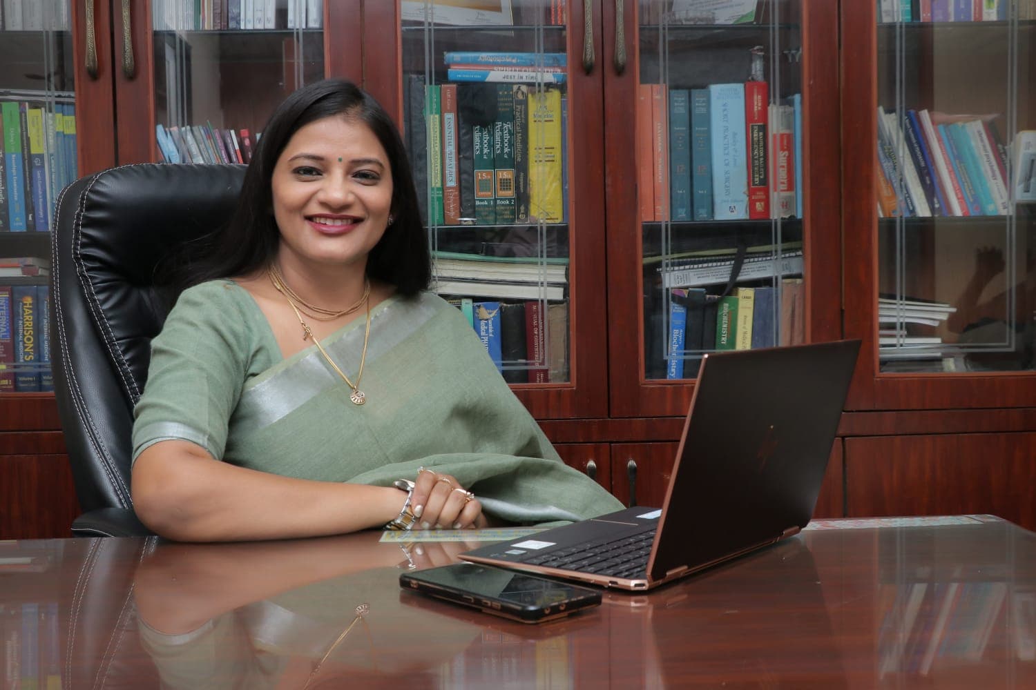 Dr. Preeti Sharma in her consulting room